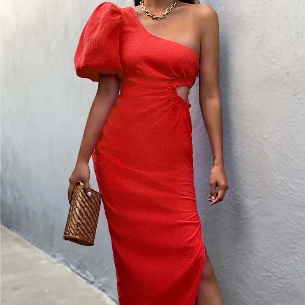 New: MARLOE MAXI DRESS - FIRE RED